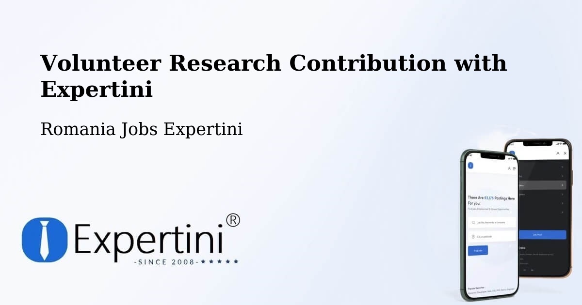 Volunteer Research Contribution Program – Progresu - Romania Jobs Expertini